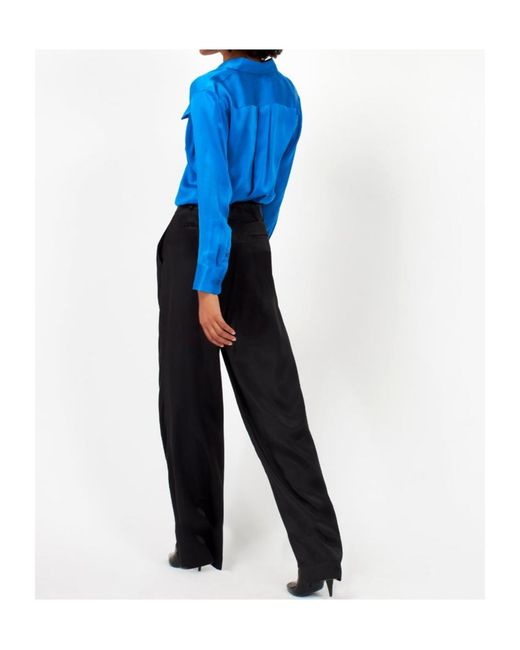 Equipment Blue Signature Silk Shirt