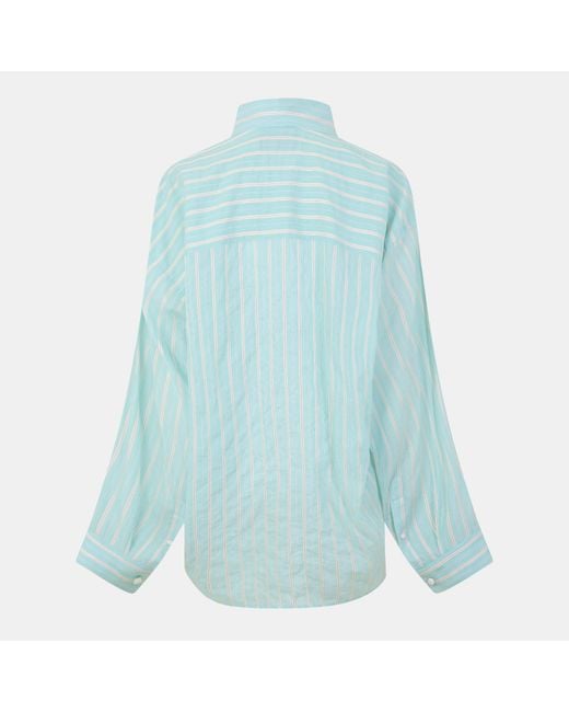 Balenciaga Blue Classic Striped Shirt