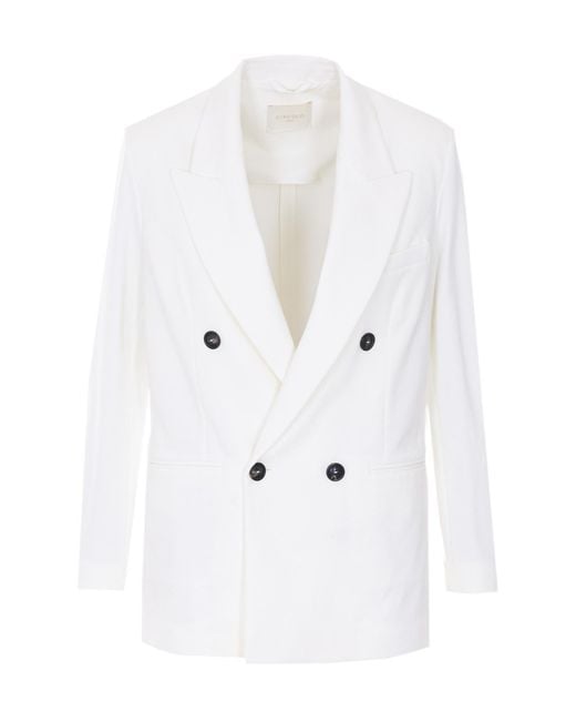 Circolo 1901 White Double-Breasted Blazer