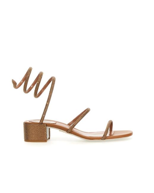 Rene Caovilla Metallic René Caovilla Cleo Embellished Open Toe Sandals