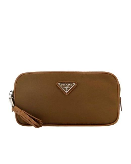 Prada Brown Re-Nylon Zipped Belt Bag