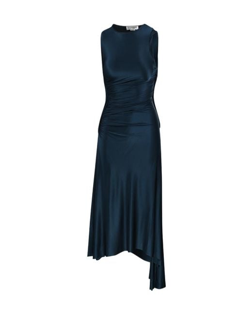 Victoria Beckham Blue Twist Asymmetric Dress