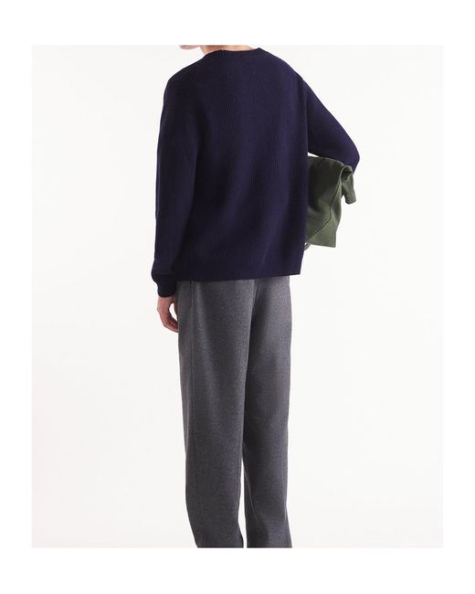 Maison Kitsuné Blue Maison Kitsuné Bold Fox Head Patch Knitted Cardigan for men