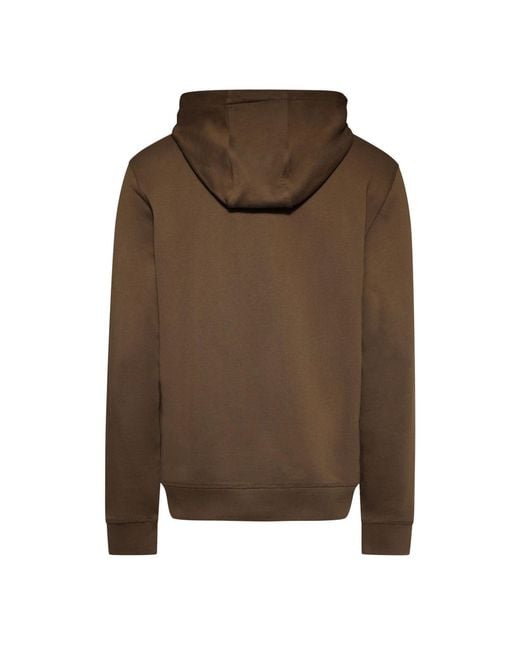 Boss Brown Daratschi Cotton Terry Hoodie With Logo Label for men