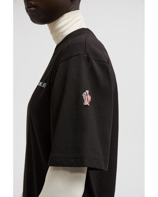 Moncler Black Logo Printed Crewneck T-Shirt