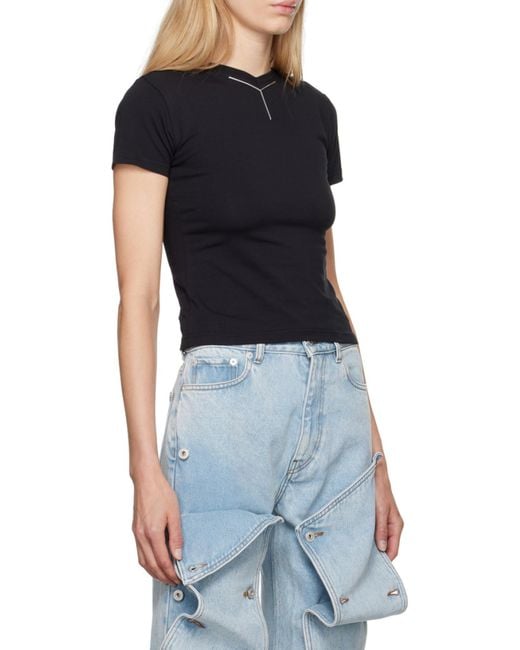 Y. Project Black Logo-Appliqué T-Shirt