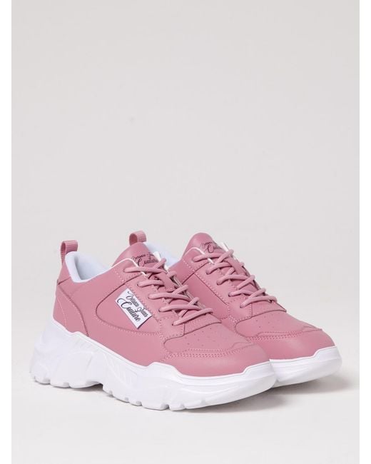 Versace Jeans Pink Lace-Up Sneakers