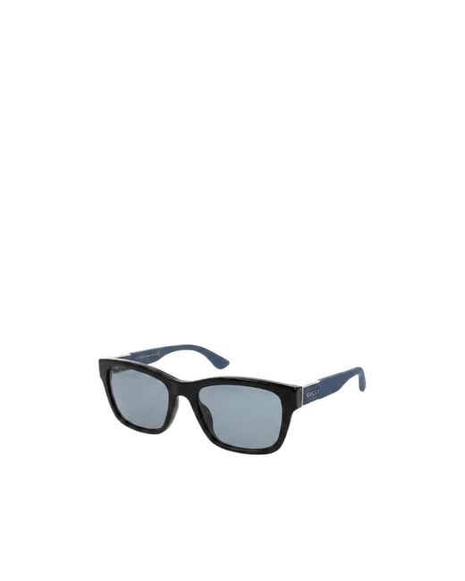 Gucci White Eyewear Rectangular Frame Sunglasses