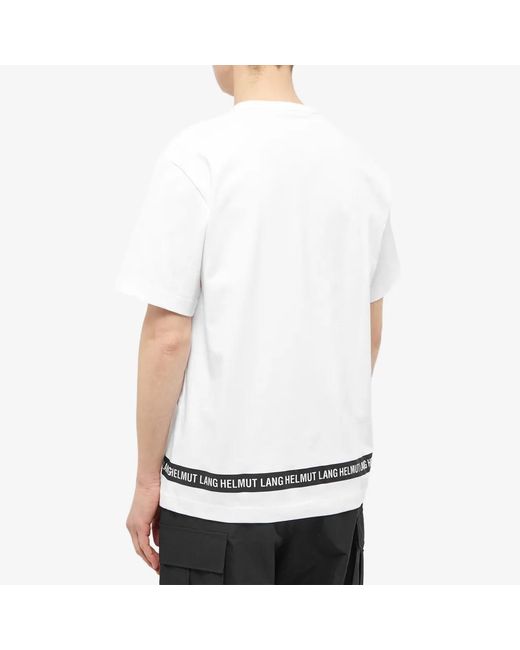 Helmut Lang White Logo Short-Sleeved T-Shirt for men