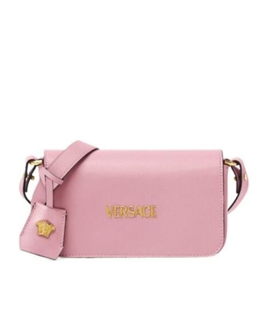 Versace Pink Mini Tag Cross Body Bag