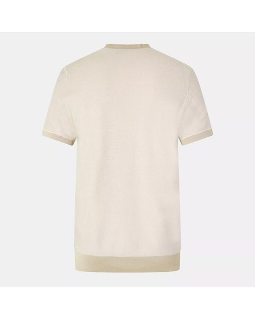 Boss White Cotton Knitted Top for men
