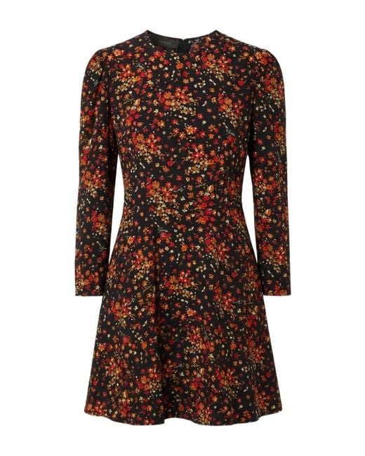 Gucci Brown Printed Silk Dress
