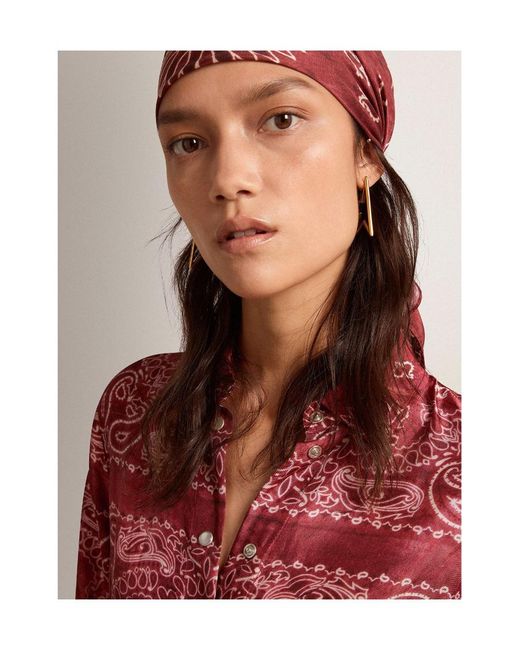 Golden Goose Deluxe Brand Red Collection Paisley-Print Shirt Dress