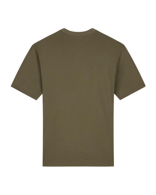Emporio Armani Green Lyocell Blend Jersey T-Shirt With Graffiti Eagle Logo Print for men