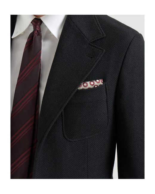 Brunello Cucinelli Pink Spotted-Pattern Silk Pocket Square for men