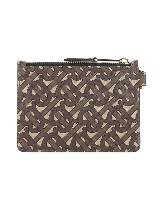 Burberry Gray Monogram-Print Wallet for men