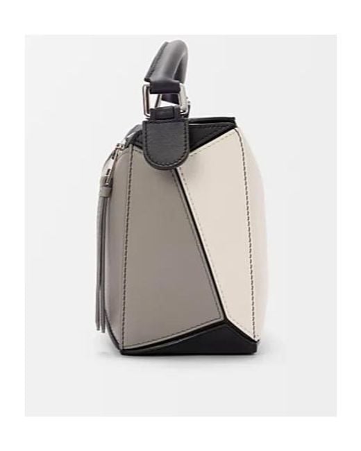 Loewe Black X Albers Puzzle Small Leather Top-Handle Bag