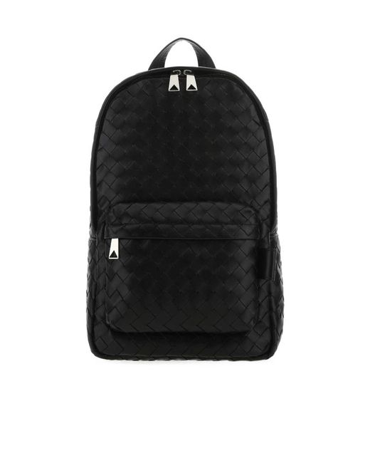 Bottega Veneta Black Classic Intrecciato Small Backpack for men