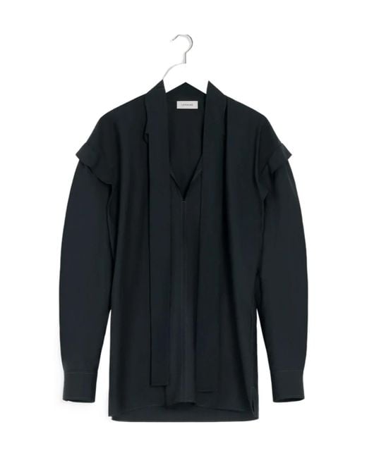 Lemaire Blue Ascot Blouse