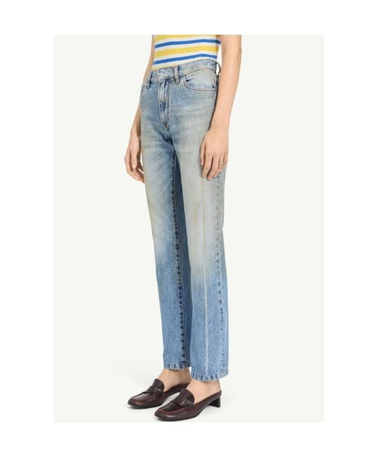 MM6 by Maison Margiela Blue Straight-Leg Jeans