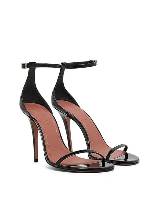 AMINA MUADDI Black Barbara Crystal High-Heel Sandals