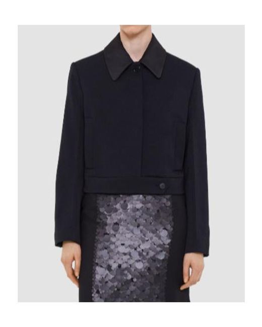 Joseph Blue Abbe Boxy Stretch-Crepe Jacket