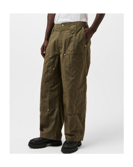 KENZO Green Workwear Wide-Leg Trousers for men