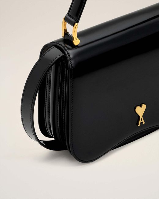 AMI Black Ami Top Handle Paris Paris Bag for men
