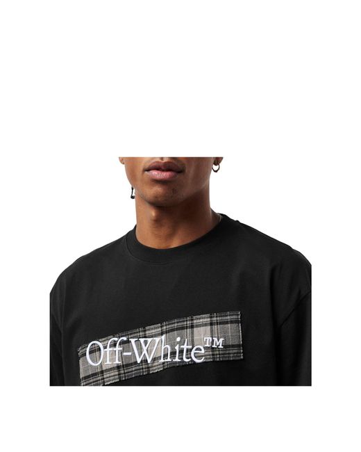 Off-White c/o Virgil Abloh Black Regular Fit Flannel T-Shirt for men