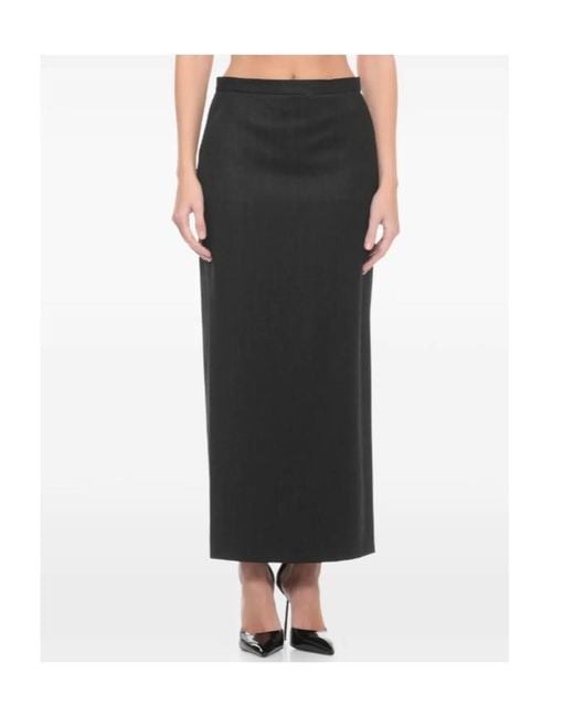 Antonelli Black Kefir Side Zip Maxi Skirt