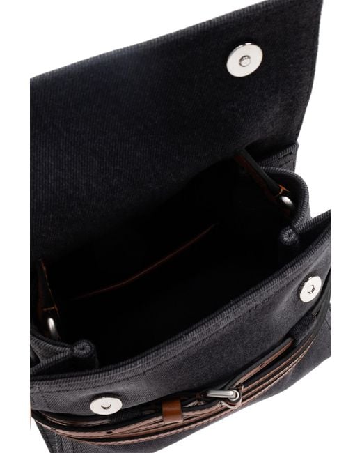 Moschino Blue Tie Me Belted Mini Top Handle Bag