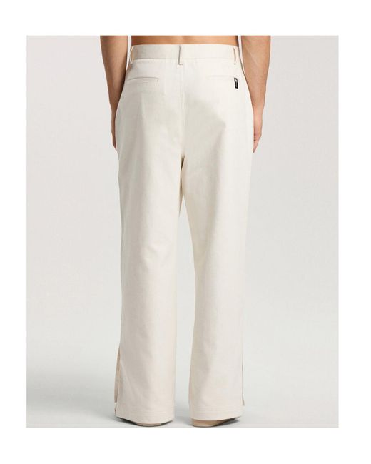 Palm Angels White Wide Leg Trousers for men