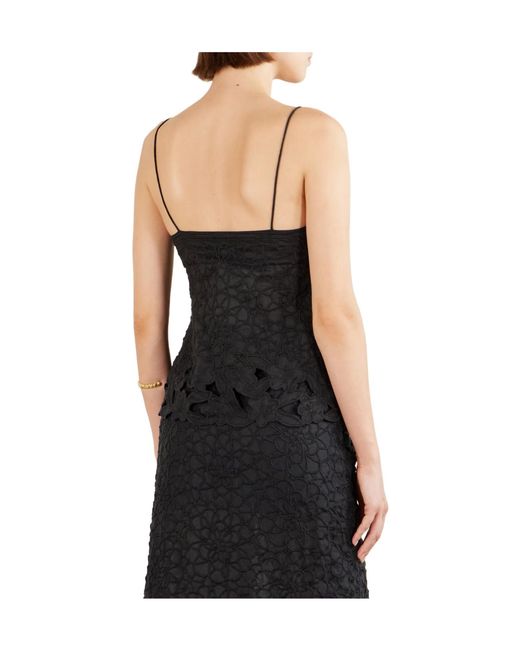 Isabel Marant Black Floral-Embroidered Ramie Tank