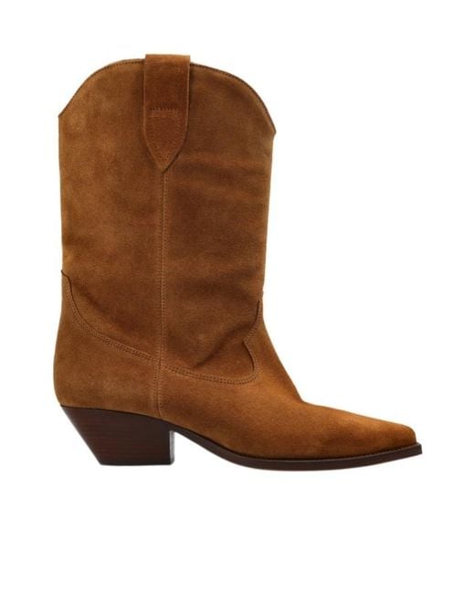 Isabel Marant Brown Duerto Pointed-Toe Cowboy Boots