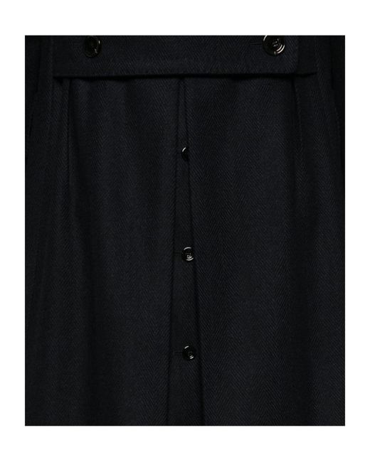 Lardini Black Double Breasted Flower Detailed Coat for men
