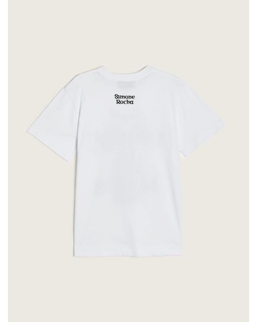 Simone Rocha White Printed T-Shirt for men