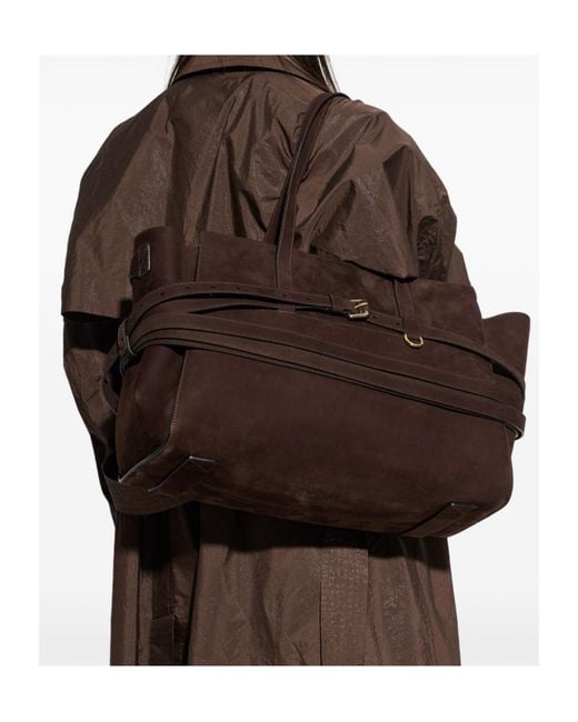 Moschino Brown Tie Me Top Handle Handbag