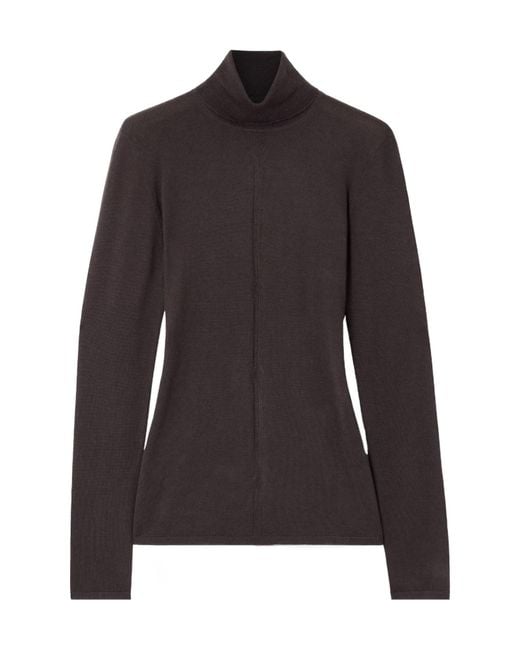 Gabriela Hearst Black Steinem Cashmere And Silk-Blend Turtleneck Sweater
