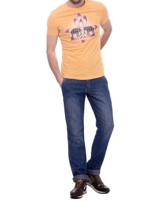 Armani Jeans Blue Logo Details T-Shirt for men