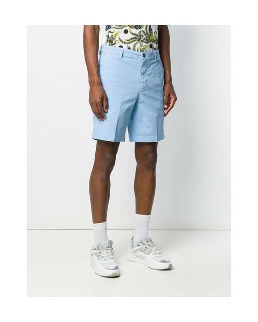 KENZO Blue Slim Straight Shorts for men