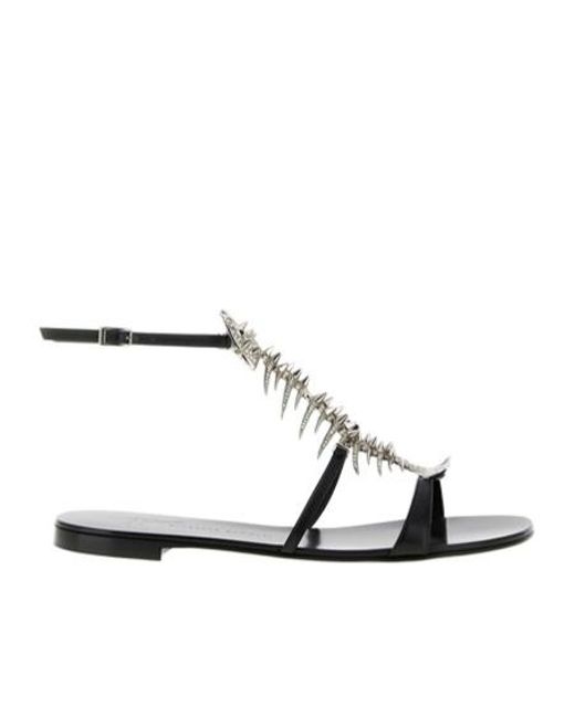 Giuseppe Zanotti Metallic Slim Embellished Sandals