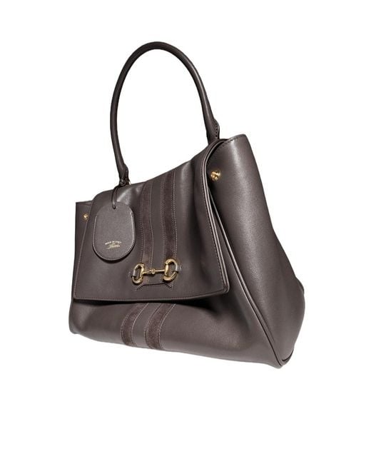 Gucci Brown Paparazzo Medium Top Handle Bag