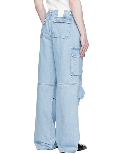 Coperni Blue Denim Cargo Trousers