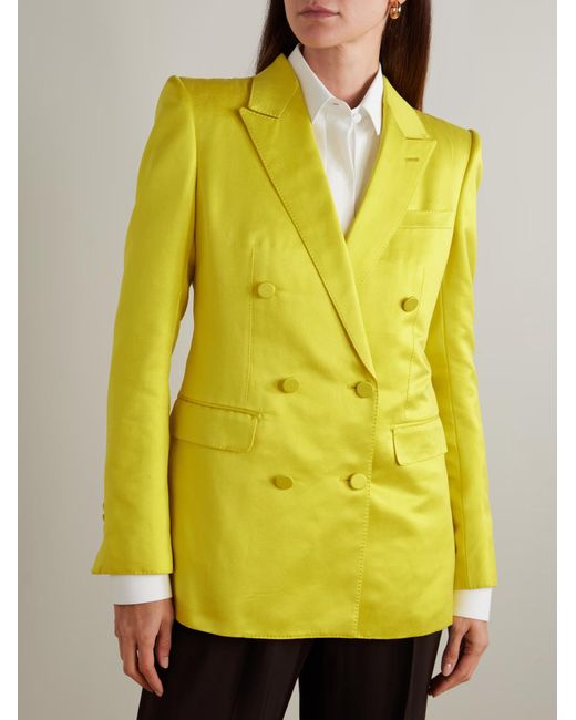 Tom Ford Yellow Double-Breasted Suit Jacket