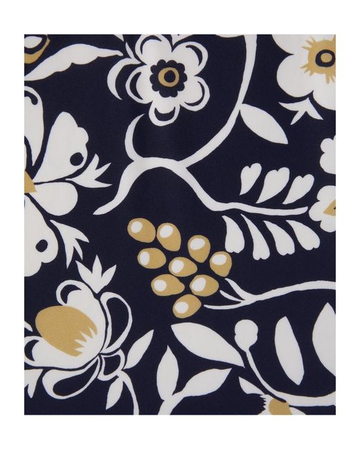 LaDoubleJ Blue Halter-Neck Floral Swimsuit