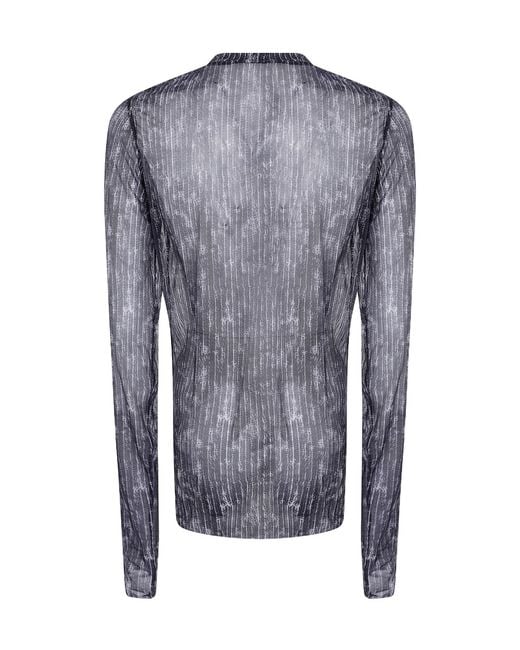 Maria Calderara Blue Long-Sleeve T-Shirt