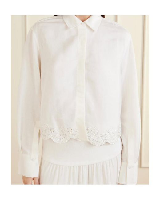 Jonathan Simkhai White Long Sleeve Shirt