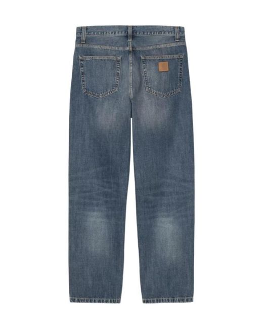 Carhartt Blue Aaron Wide-Leg Jeans for men