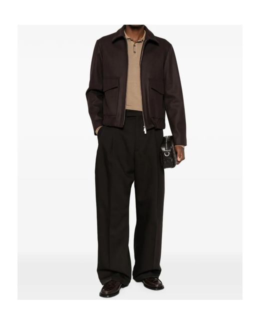 Barena Brown Magan Flap-Pocket Bomber Jacket for men