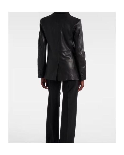 Nili Lotan Black Suit Leather Jacket
